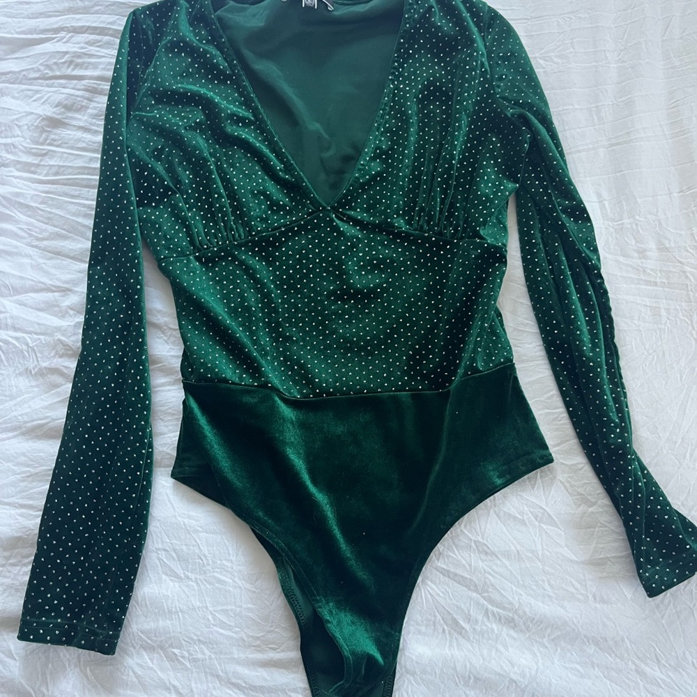 Green Long Sleeve Body Suit